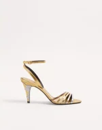 Valentino Ladycrush Sandal In Laminated Nappa With Crystals 85Mm